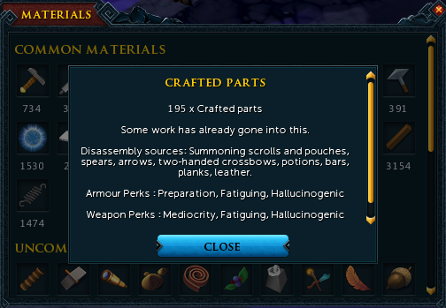 RuneScape 3 Crafted Parts Guide